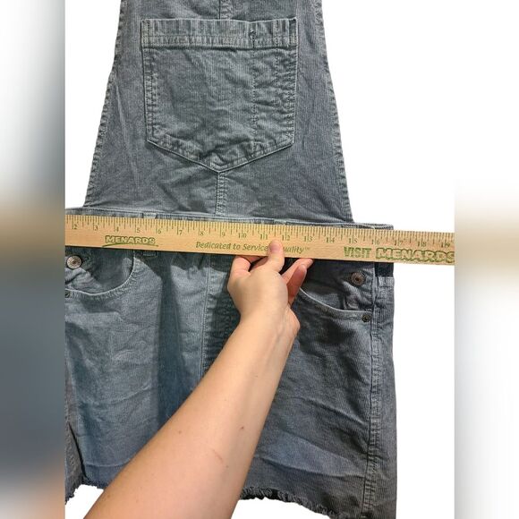 American eagle blue/grey corduroy overall skirt dress - Picture 3 of 8